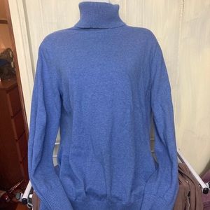 L. L. Bean blue turtleneck sweater